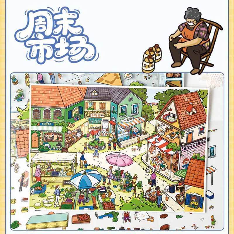 Harvest Day DIY 3D Sticker 2 Cute Miniature Scenes(L)