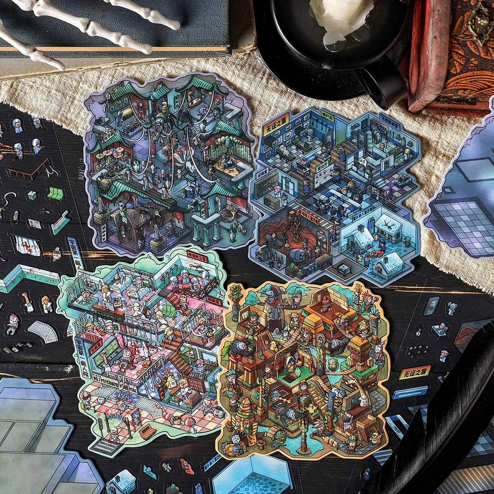 Haunted Secret DIY 3D Scene Stickers 4 Cute Miniature Scenes(S)