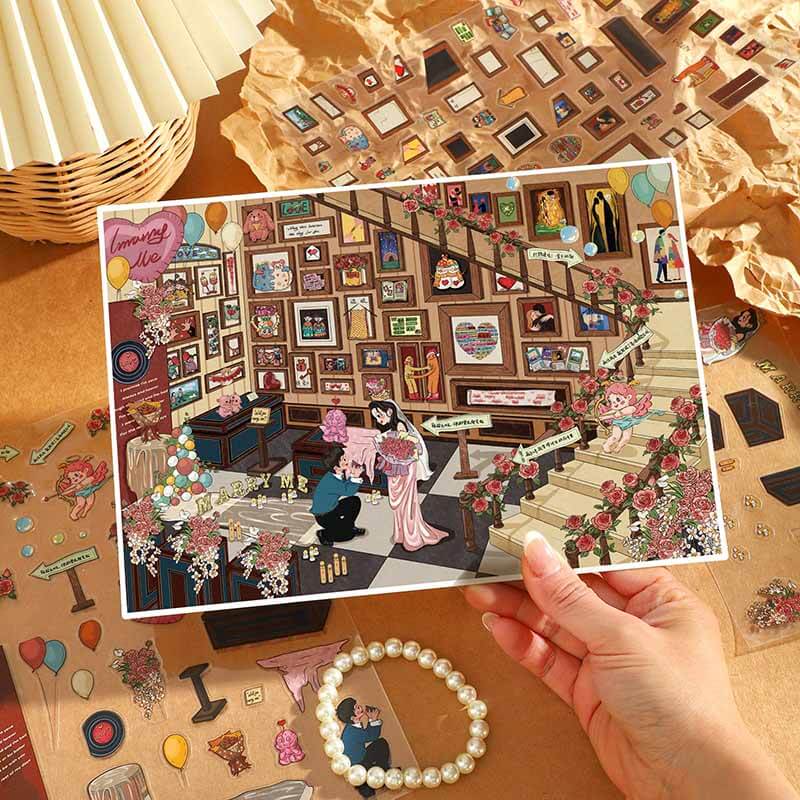 Holiday Wishe  DIY 3D Scene Stickers 3 Cute Miniature Scenes(L)