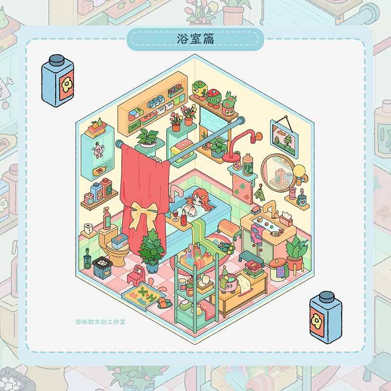 Home Chapters DIY 3D Scene Stickers 4 Cute Miniature Scenes(L)