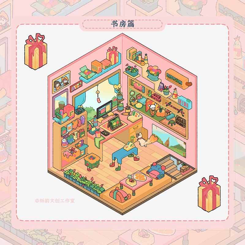 Home Chapters DIY 3D Scene Stickers 4 Cute Miniature Scenes(L)