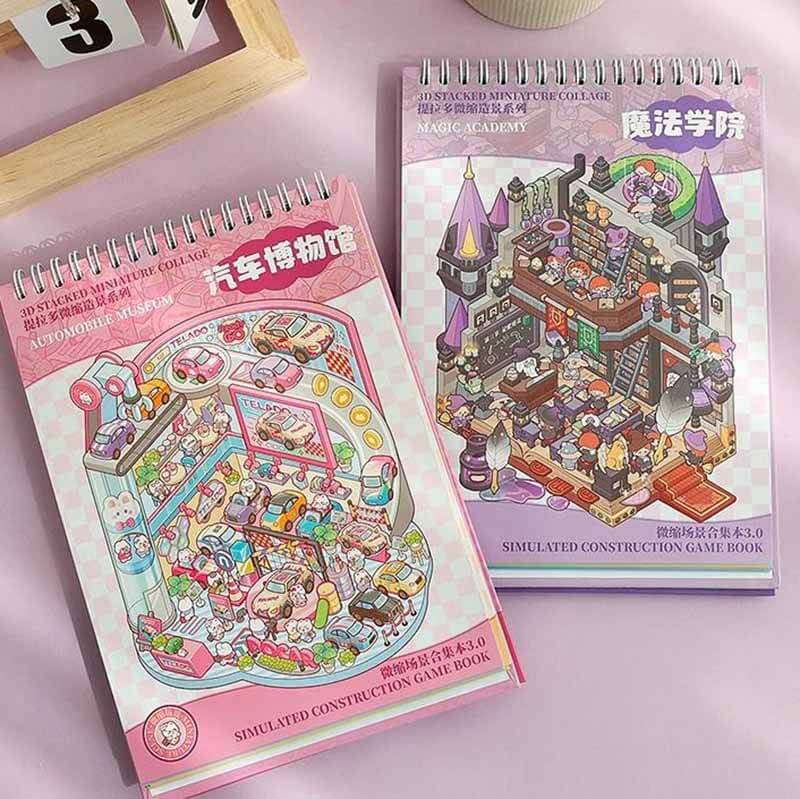 Hopscotch Book 3.0 DIY 3D Sticker Collection 10 Cute Miniature Scenes