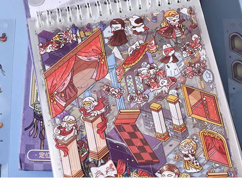 Horror-themed Book 3D Scene Stickers DIY Stickers(L)