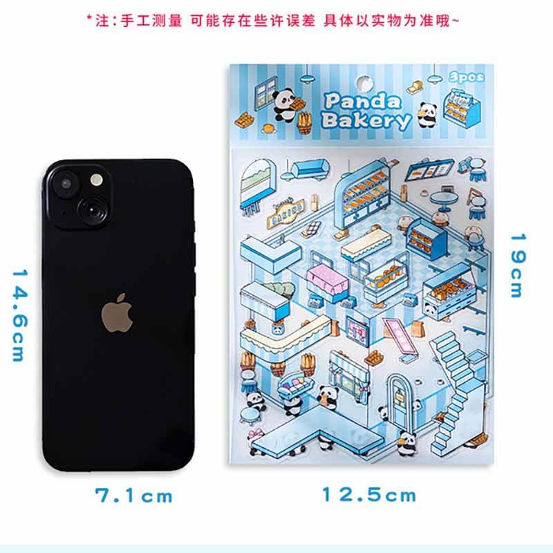Ideal Miniature World DIY 3D Scene Stickers 4 Cute Miniature Scenes(S)