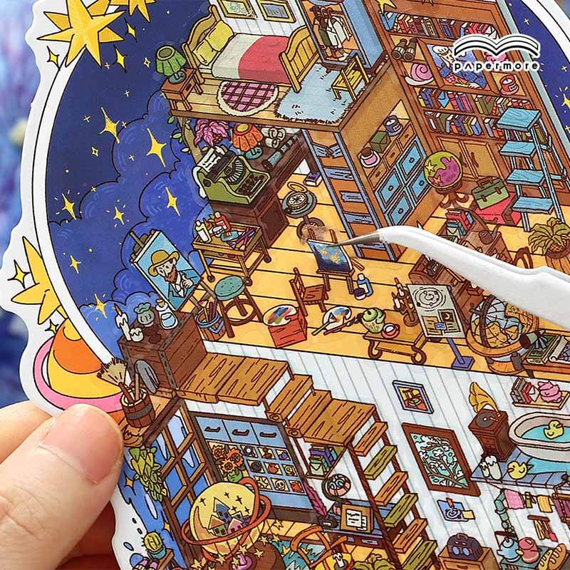 Impression Journey DIY 3D Scene Stickers 4 Cute Miniature Scenes(S)