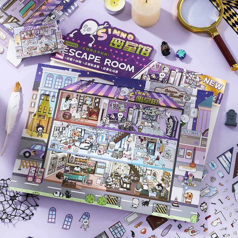 Interactive Theatre 3D Scene Sticker 2 Cute Miniature Scenes
