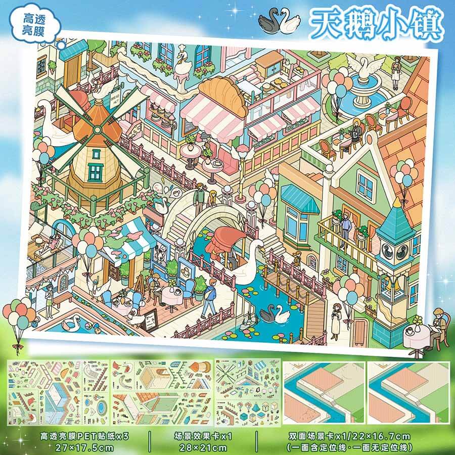 Island Escape DIY 3D Scene Stickers 2 Cute Scenes(L)