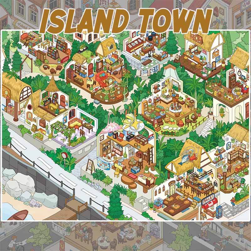 Island Stories DIY 3D Scene Stickers 2 Cute Miniature Scenes(L)
