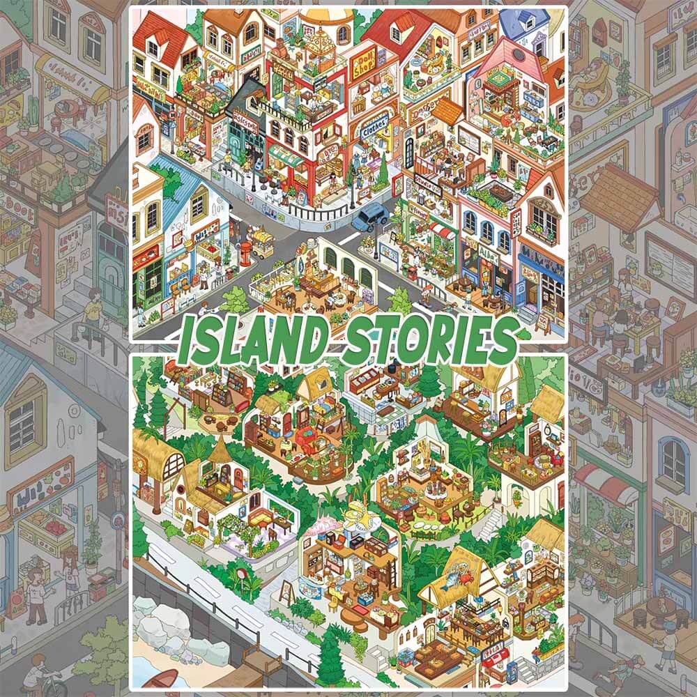 Island Stories DIY 3D Scene Stickers 2 Cute Miniature Scenes(L)