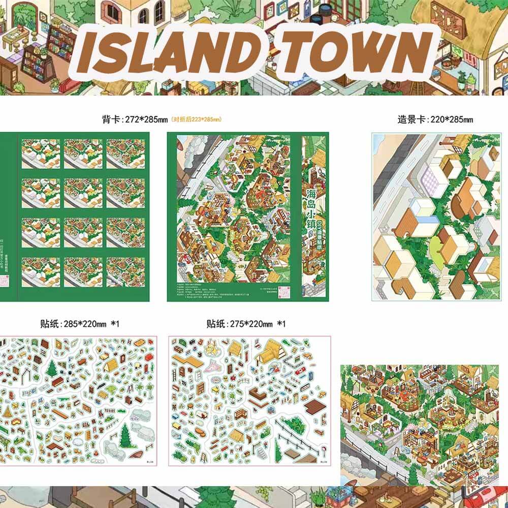 Island Stories DIY 3D Scene Stickers 2 Cute Miniature Scenes(L)