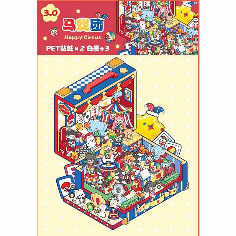 Journey Beyond DIY 3D Scene Stickers 4 Cute Miniature Scenes(S)