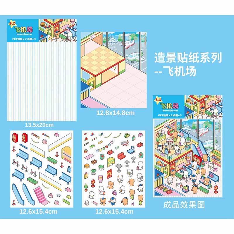 Journey Beyond DIY 3D Scene Stickers 4 Cute Miniature Scenes(S)