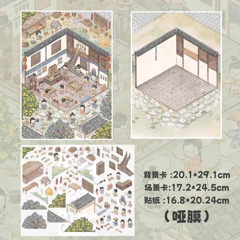 Journey Tales DIY 3D Scene Stickers 4 Cute Miniature Scenes (xL)