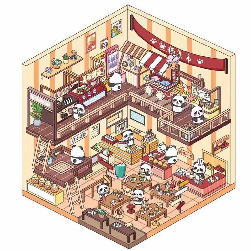 Joyful Living DIY 3D Scene Stickers 7 Lovely Miniature Scenes