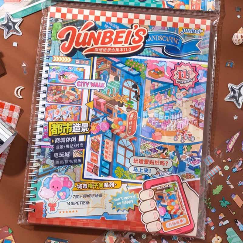 Junbei 11.0 City Street 3D Scene Sticker Sheet (L)