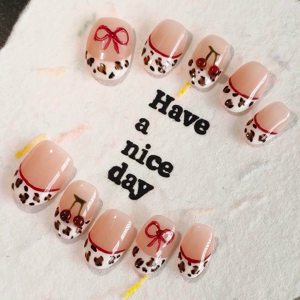 Art Garden Press On Nails Jungle Cherry 41