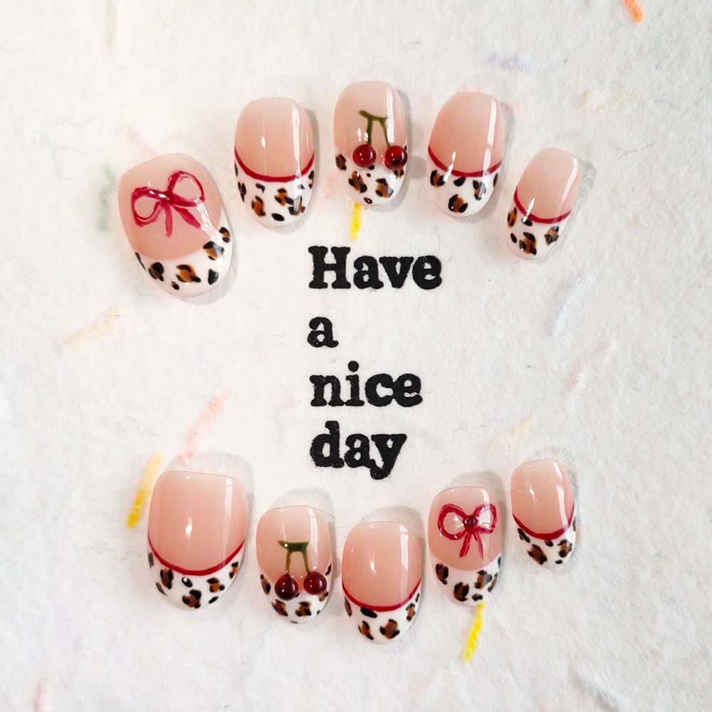 Art Garden Press On Nails Jungle Cherry 41