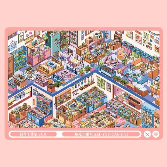 Lazy Seaside Days DIY 3D Scene Stickers 4 Cute Scenes(L)