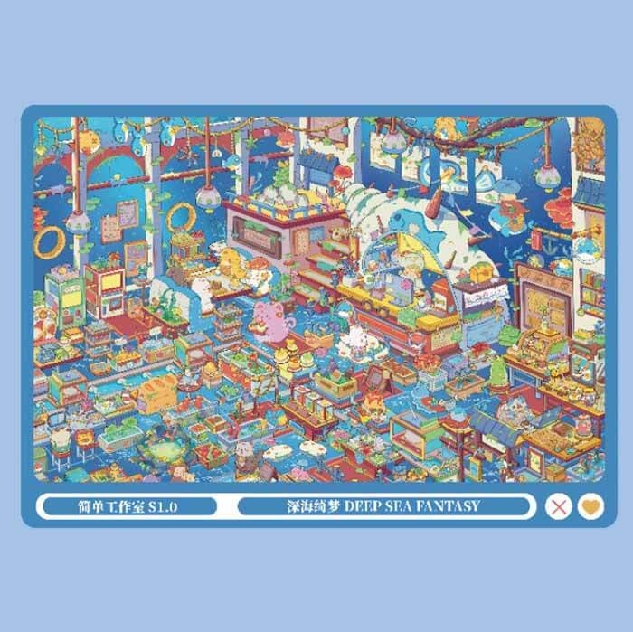 Lazy Seaside Days DIY 3D Scene Stickers 4 Cute Scenes(L)