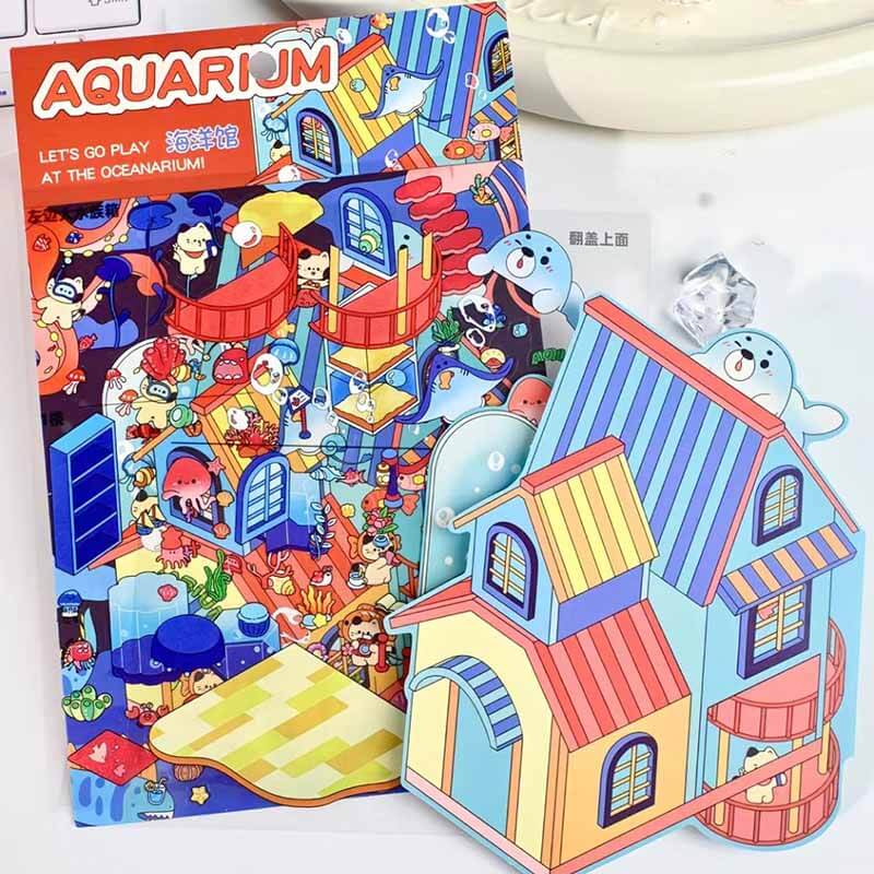 Legacy of Imagination DIY 3D Scene Stickers 4 Cute Miniature Scenes(S)