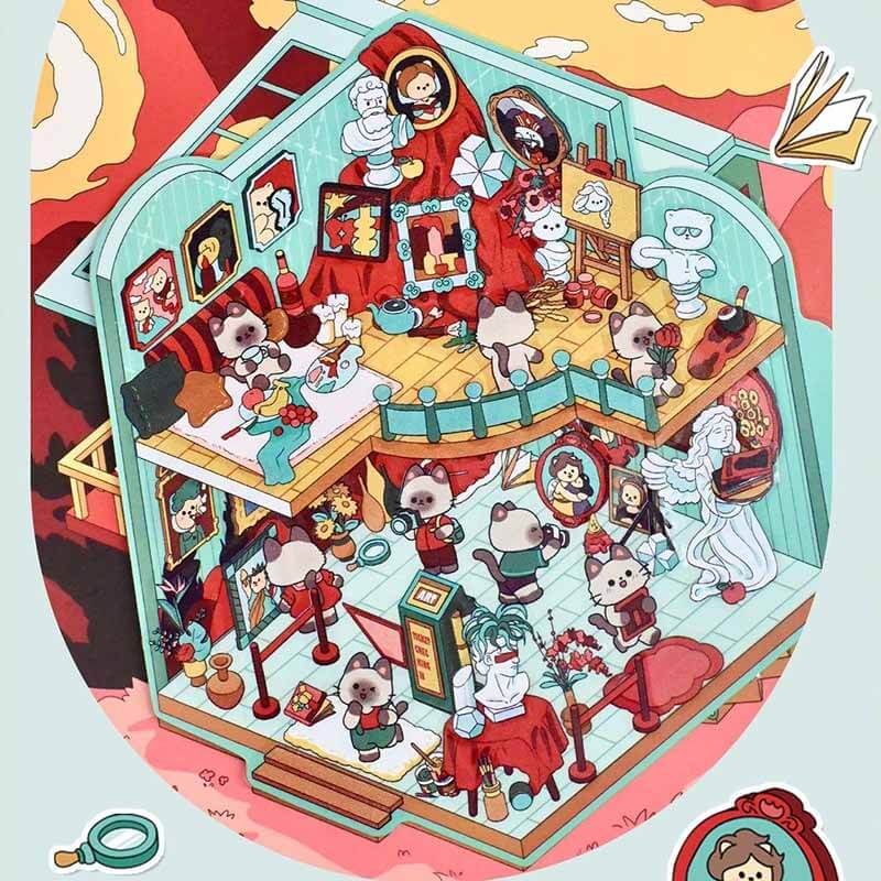 Legacy of Imagination DIY 3D Scene Stickers 4 Cute Miniature Scenes(S)