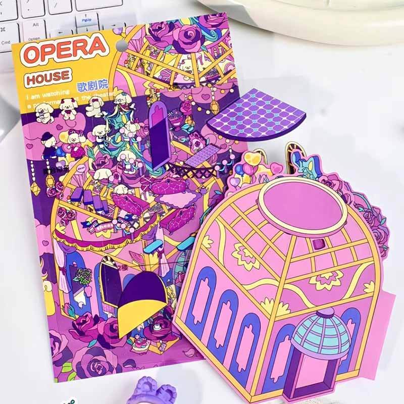 Legacy of Imagination DIY 3D Scene Stickers 4 Cute Miniature Scenes(S)