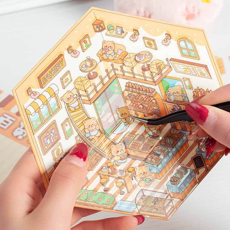 Life Capsule DIY 3D Scene Stickers 4 Lovely Miniature Scenes(S)