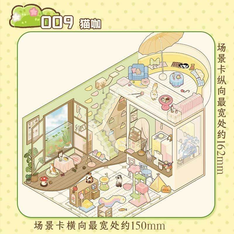 Life Chapters DIY 3D Scene Stickers 3 Cute Miniature Scenes(M)