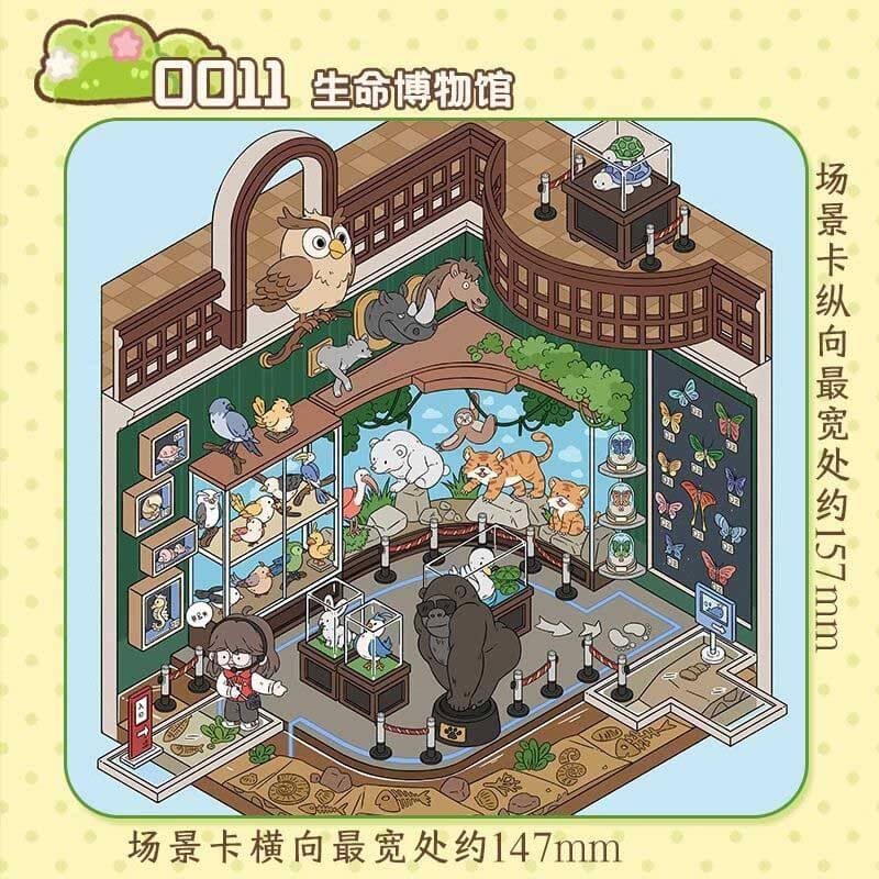 Life Chapters DIY 3D Scene Stickers 3 Cute Miniature Scenes(M)