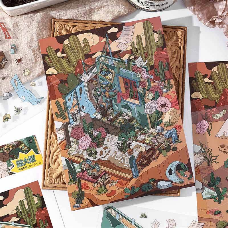 Lost Chapters DIY 3D Scene Stickers 2 Cute Miniature Scenes(L)