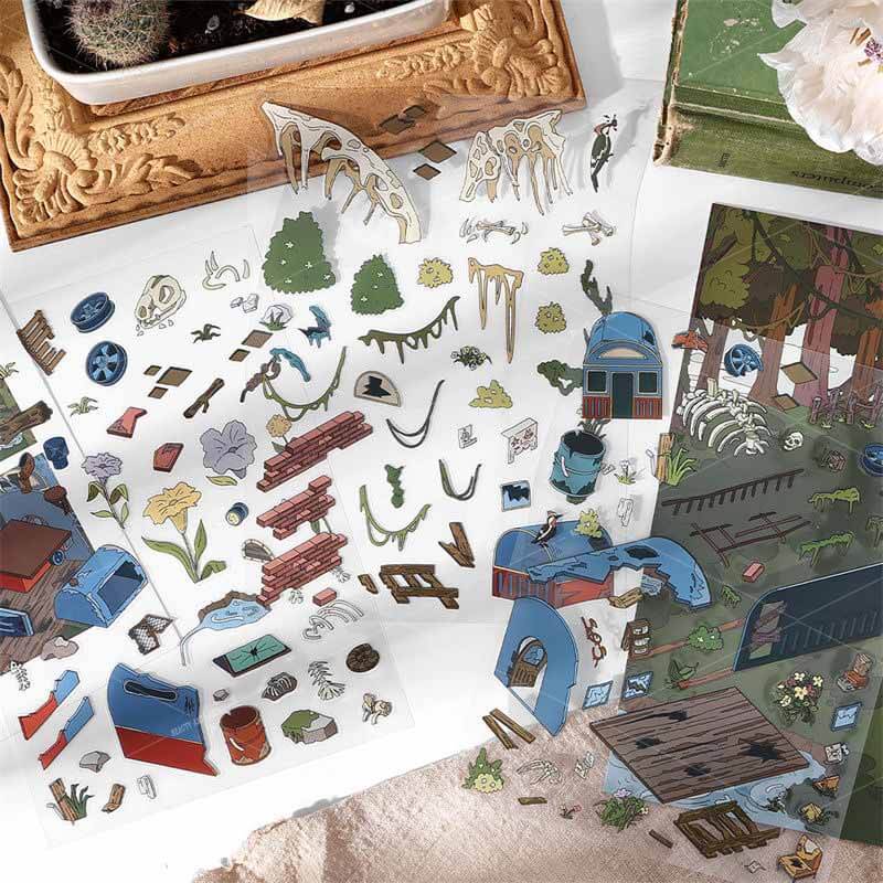 Lost Chapters DIY 3D Scene Stickers 2 Cute Miniature Scenes(L)