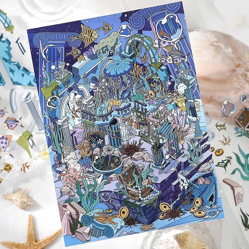 Lost Realms DIY 3D Scene Stickers 2 Cute Miniature Scenes(L)