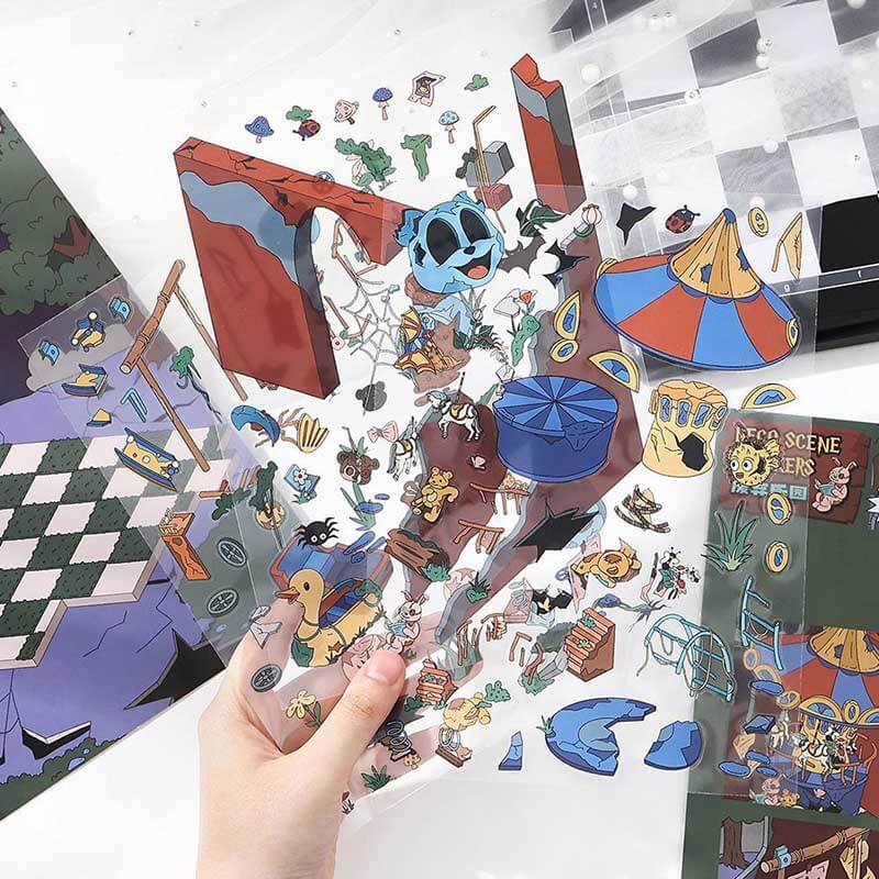 Lost Realms DIY 3D Scene Stickers 2 Cute Miniature Scenes(L)