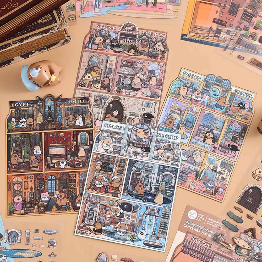 Lost Realms Tour DIY 3D Scene Stickers 4 Cute Miniature Scenes