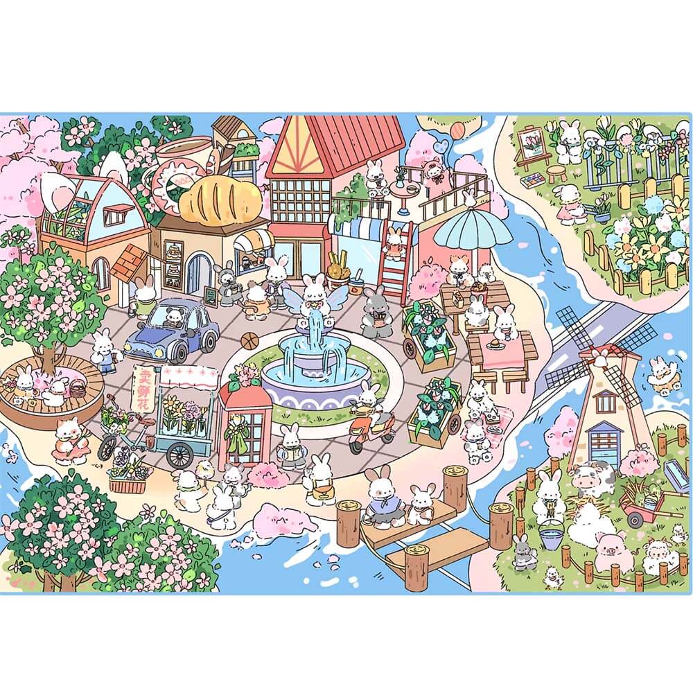Lovely Season DIY 3D Scene Stickers 4 Cute Miniature Scenes
