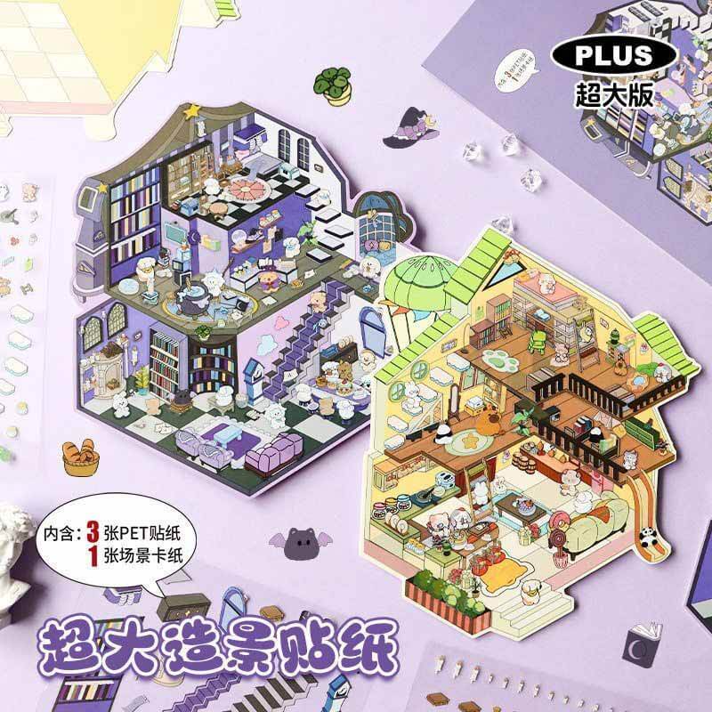 Magic Kingdom DIY 3D Scene Stickers 2 Cute Miniature Scenes