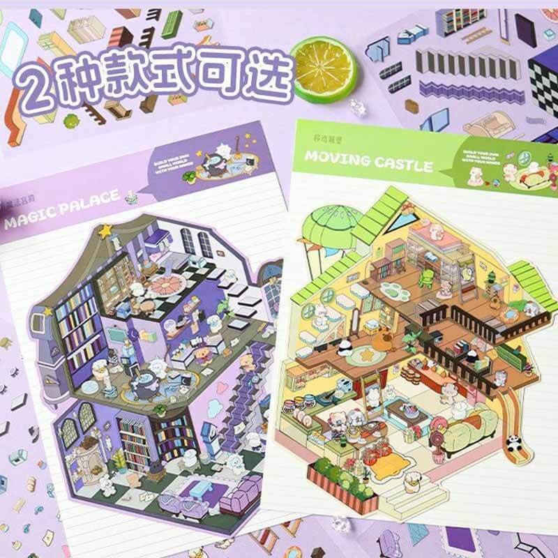 Magic Kingdom DIY 3D Scene Stickers 2 Cute Miniature Scenes