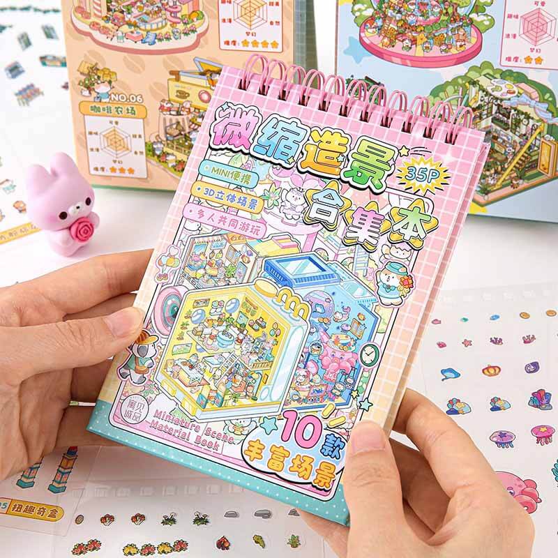Dream Voyage DIY 3D Sticker Book 10 Cute Scenes(L)