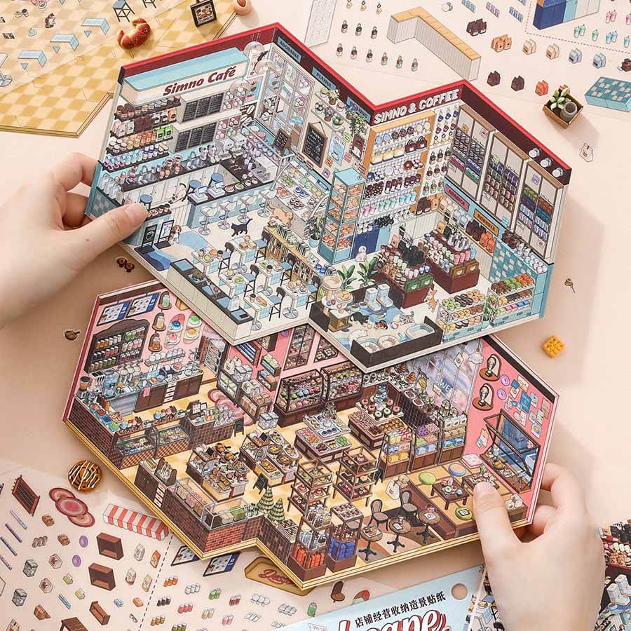 Sweet Treat DIY 3D Scene Stickers With Guide Lines(L)