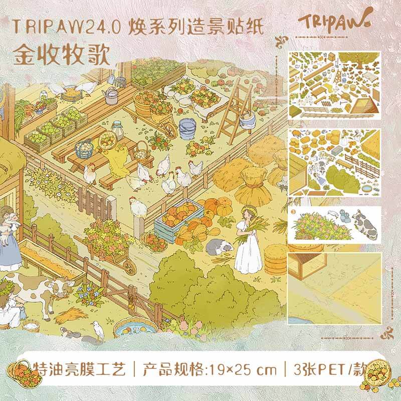 Artful Glow DIY 3D Scene Stickers 4 Cute Miniature Scenes(L)