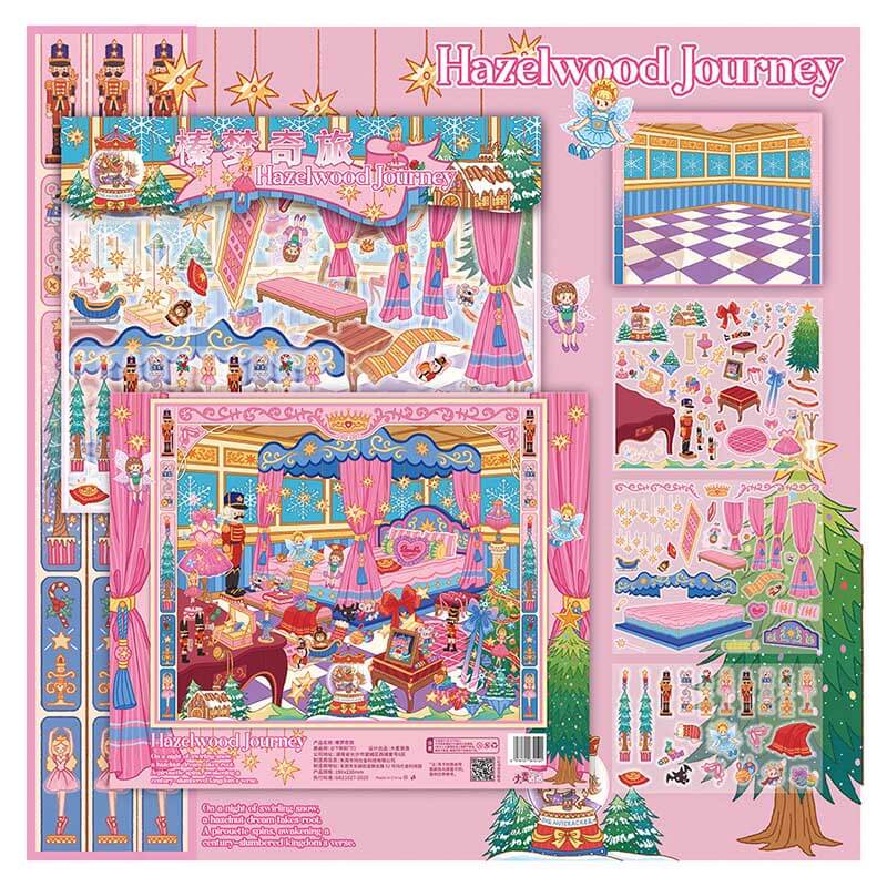 Enchanted Carnival DIY 3D Scene Stickers 4 Cute Scenes(L)