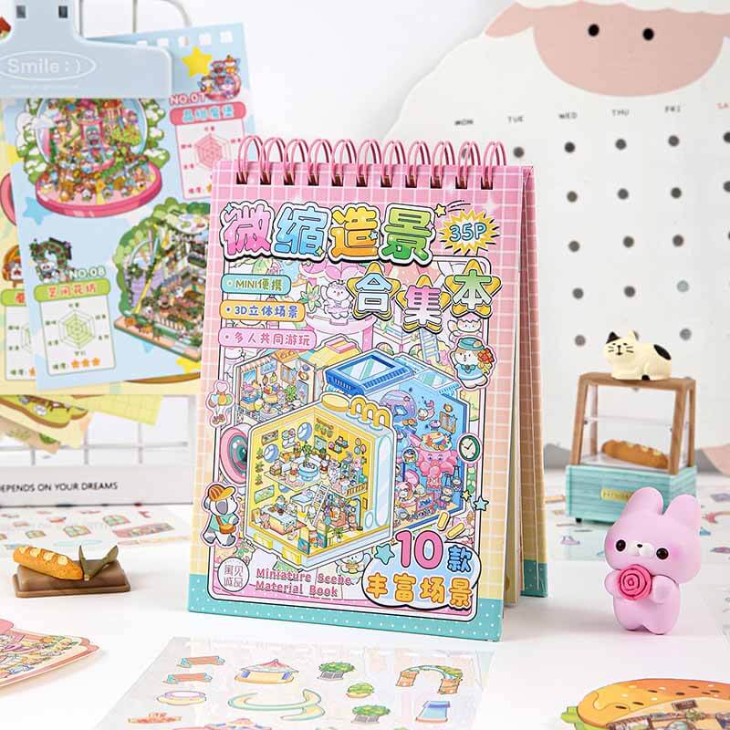 Dream Voyage DIY 3D Sticker Book 10 Cute Scenes(L)