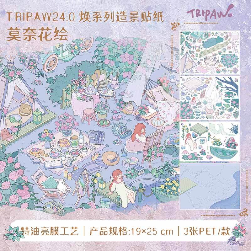 Artful Glow DIY 3D Scene Stickers 4 Cute Miniature Scenes(L)