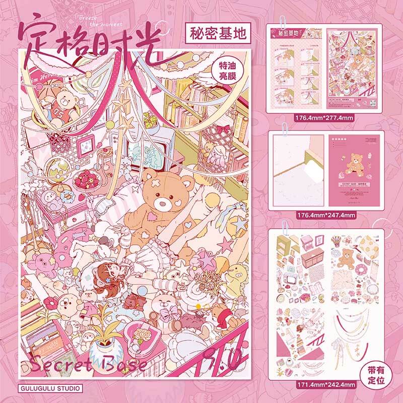 Dream Hideouts DIY 3D Scene Stickers 2 Cute Miniature Scenes(L)