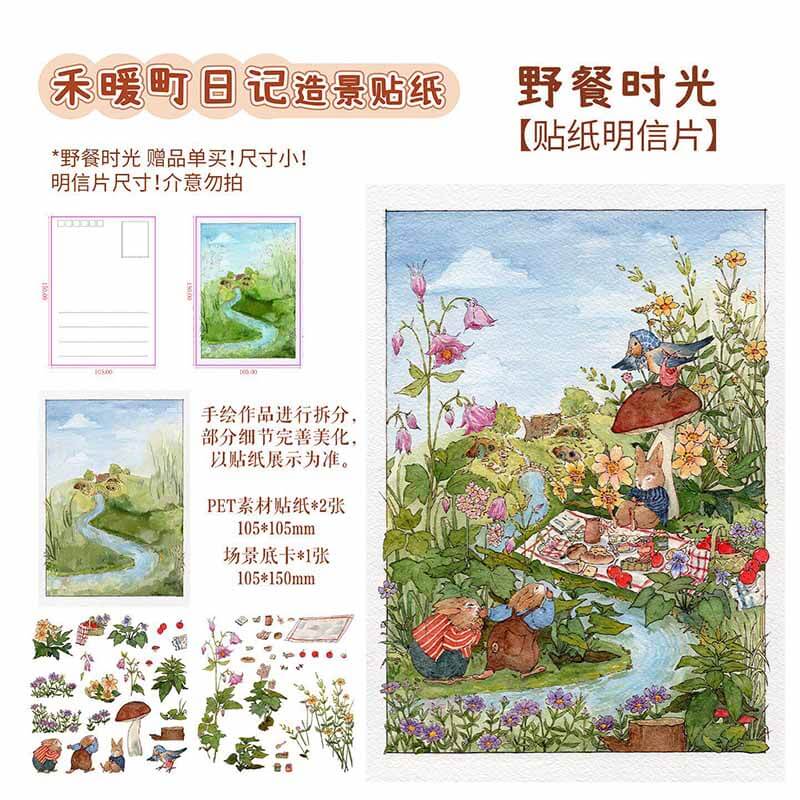 Workday Vibes DIY 3D Scene Stickers 4 Cute Scenes(XS&M)