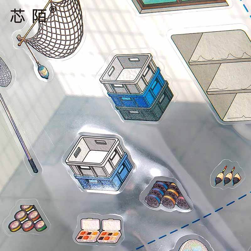 Market Scene DIY 3D Scene Stickers 2 Cute  Scenes(L)
