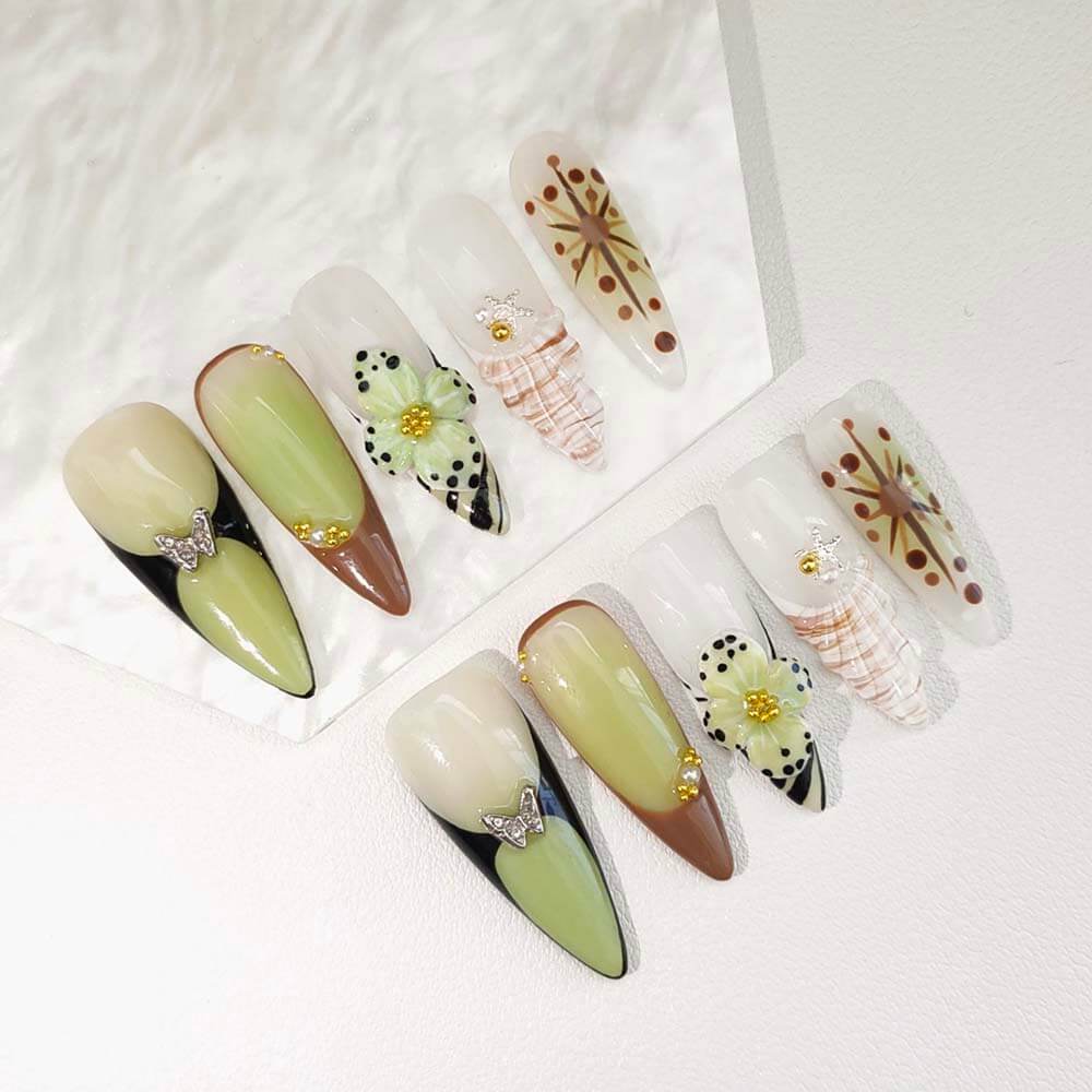 Art Garden Press On Nails Mermaid's Garden 25