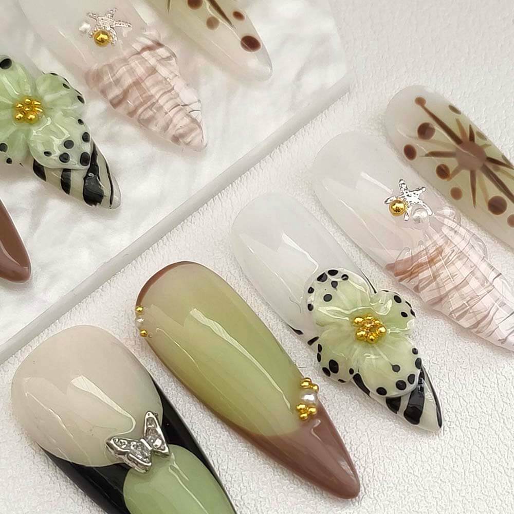 Art Garden Press On Nails Mermaid's Garden 25