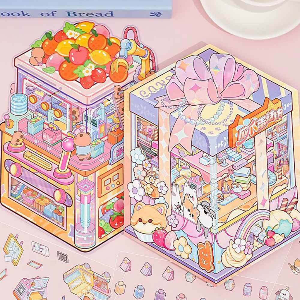 Mini Maker DIY 3D Scene Stickers 2 Cute Miniature Scenes(L)