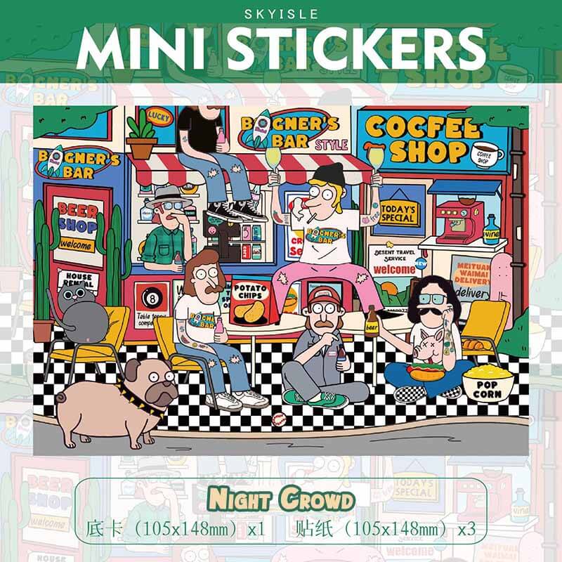 Modern Youth DIY 3D Scene Stickers 4 Cute Miniature Scenes(S)